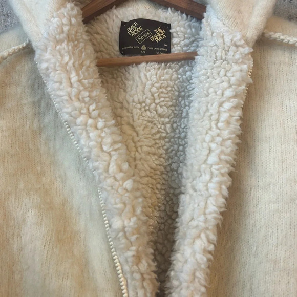 Sears vintage wool coat L great used condition minor staining inside - Picture 11 of 11